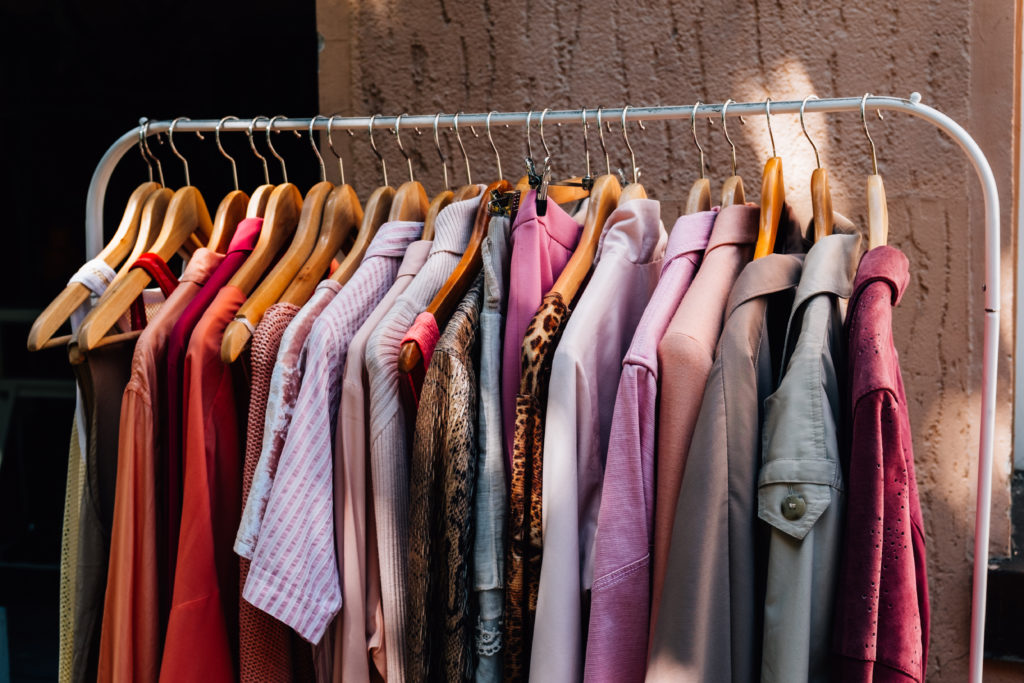 Clothing on a rail