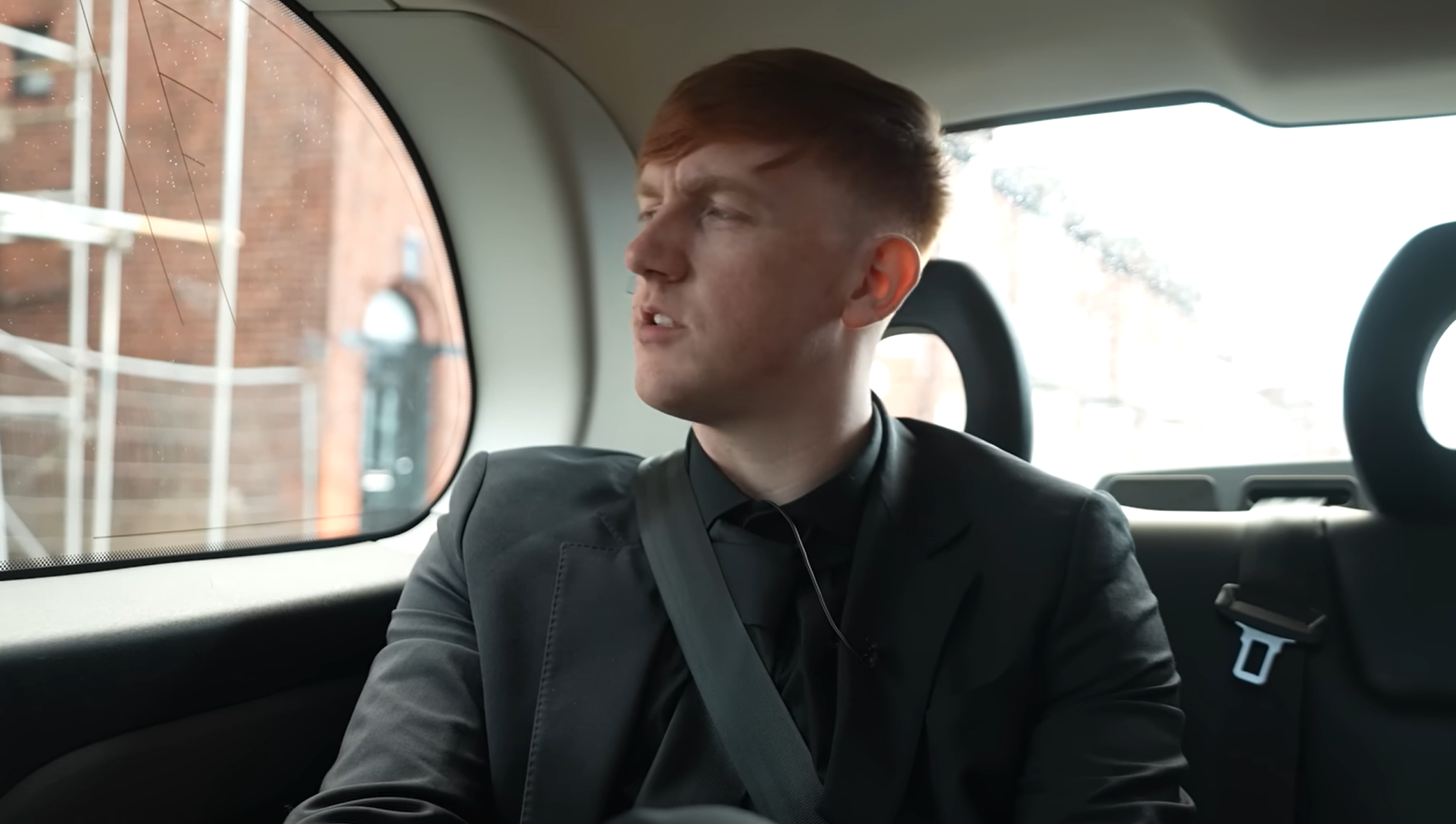 Angry Ginge getting a Manchester Taxi Tour with John Consterdine